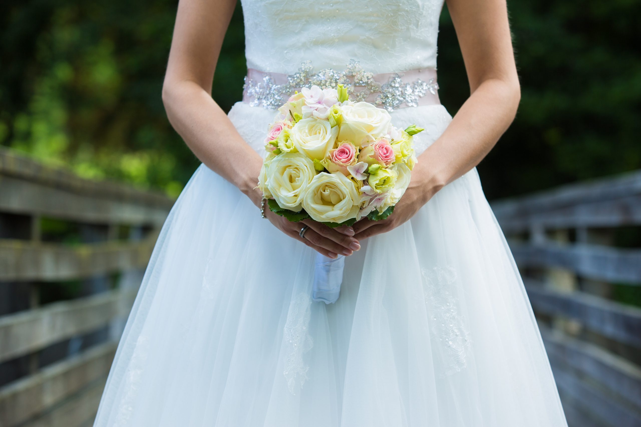 Brautstrauß weis-rosa